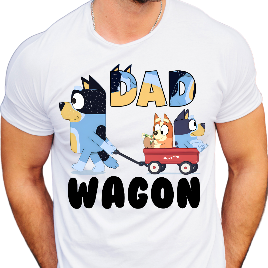 Dad Wagon / Blue Dog - Unisex T-Shirt