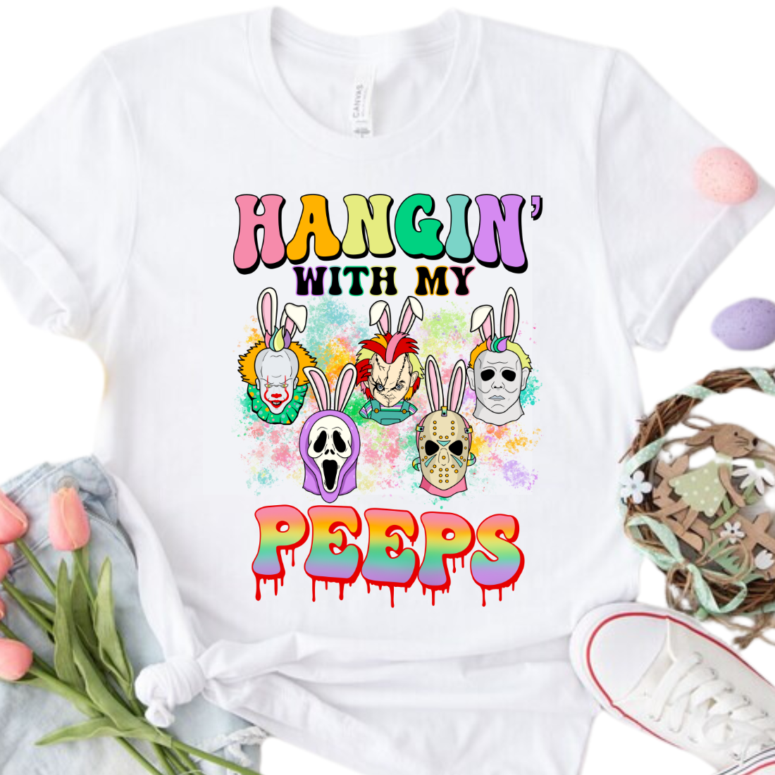 Hangin' With My Peeps / Horror - Unisex T-Shirt