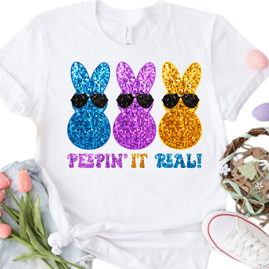 *Faux Glitter* Peepin' It Real - Unisex T-Shirt