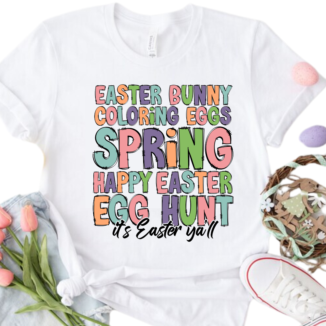 Easter Bunny, Spring, Eggs - Unisex T-Shirt