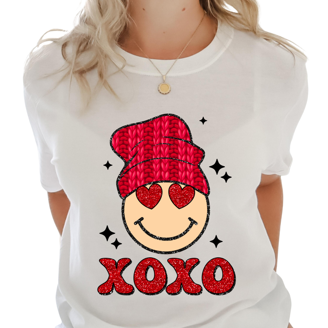 XoXo / Smiley with Beanie - Unisex T-Shirt