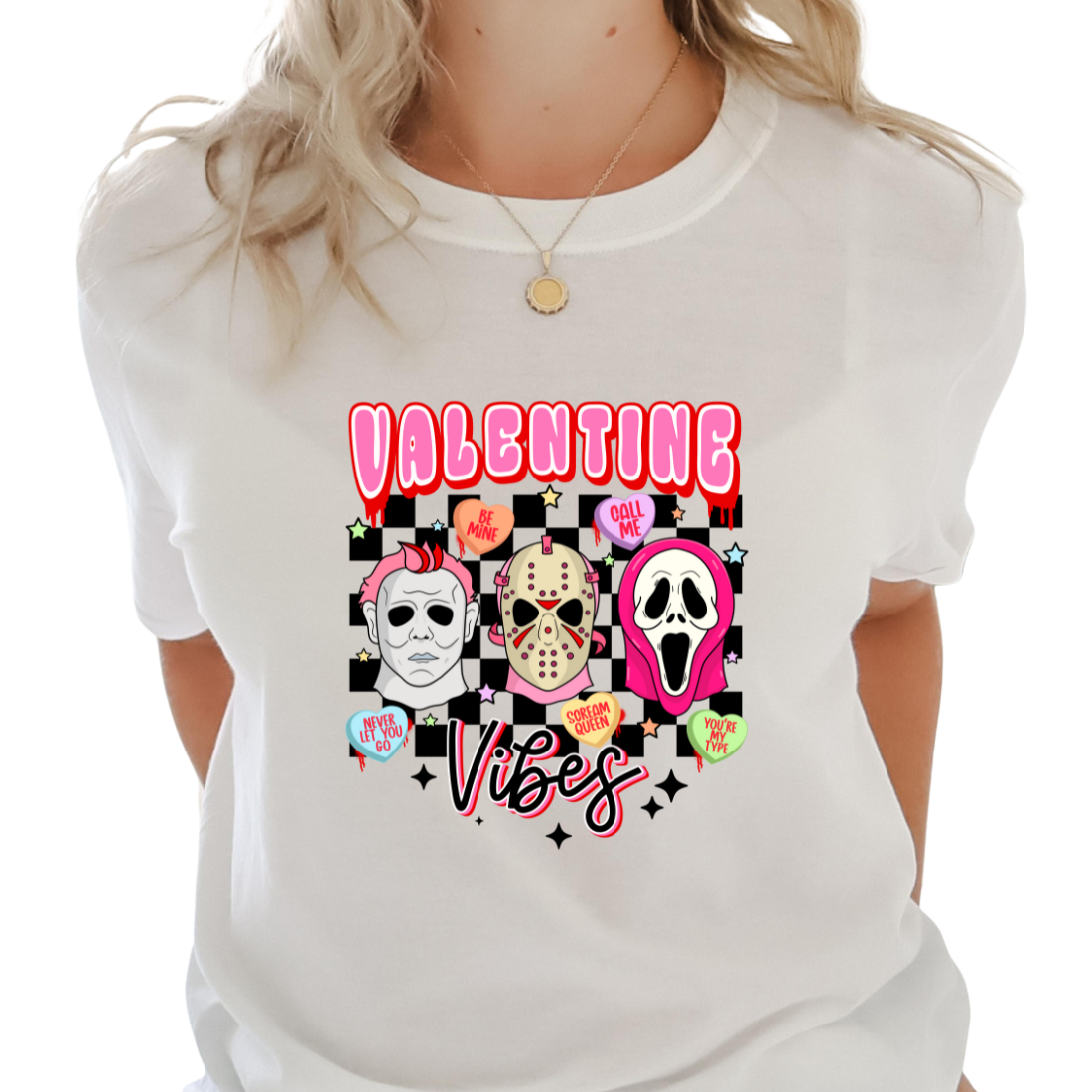 Valentine Vibes / Horror Characters - Unisex T-Shirt