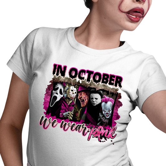 In October We Wear Pink / Horror - Unisex T-Shirt