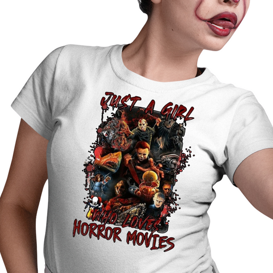 Just a Girl Who Loves Horror Movies - Unisex T-Shirt