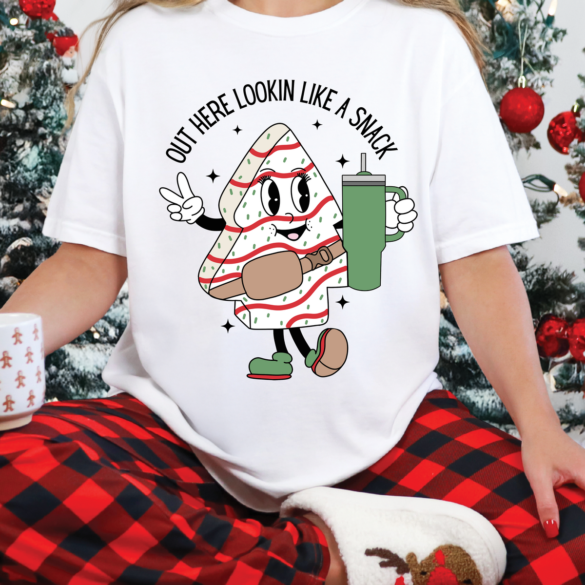 Out Here Lookin' Like a Snack / Christmas Tree Cake - Unisex T-Shirt