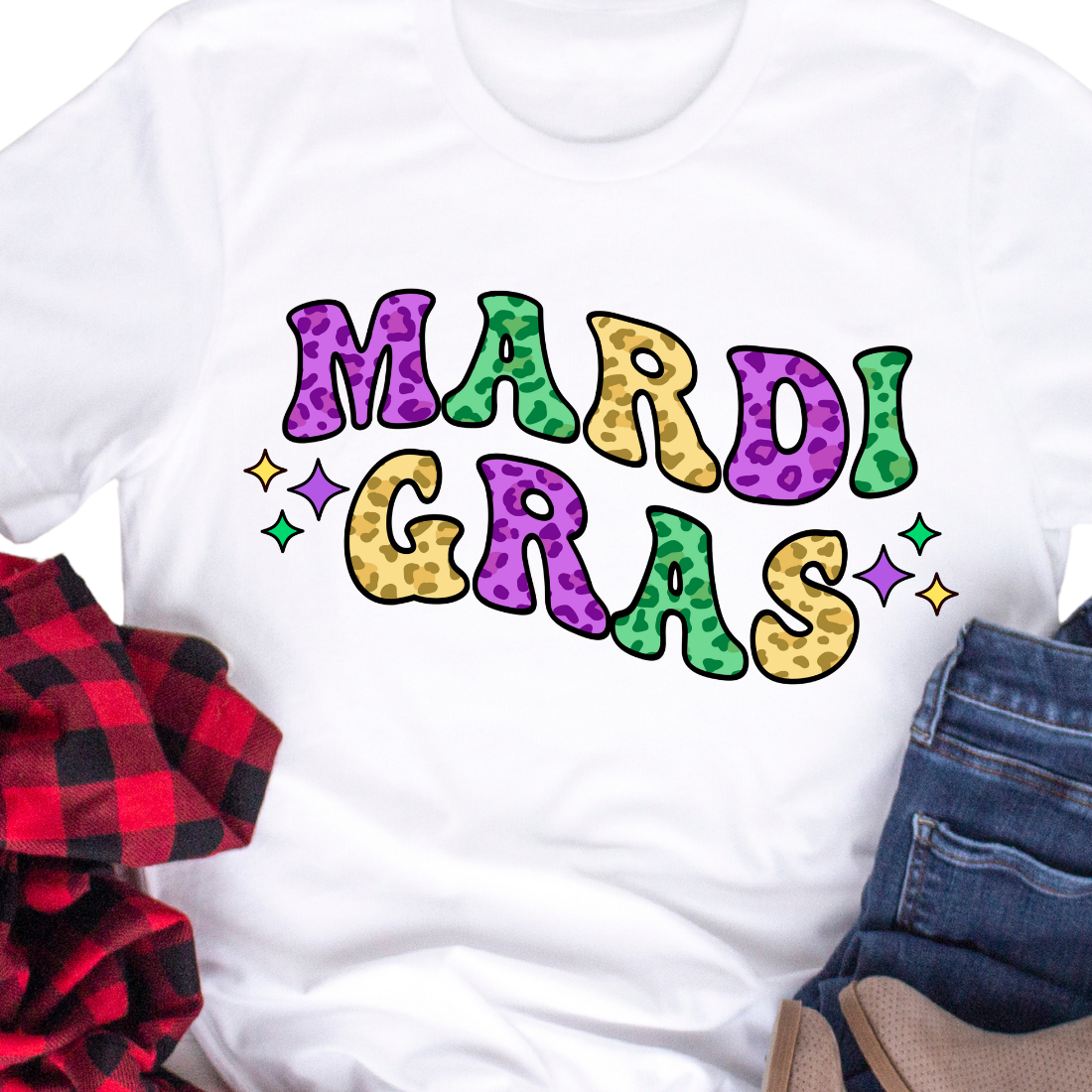 Mardi Gras Cheetah And Sparkles - Unisex T-Shirt