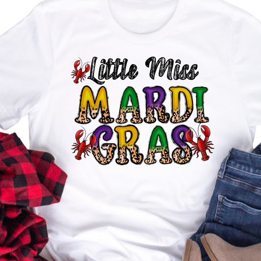 Little Miss Mardi Gras - DTF Transfer