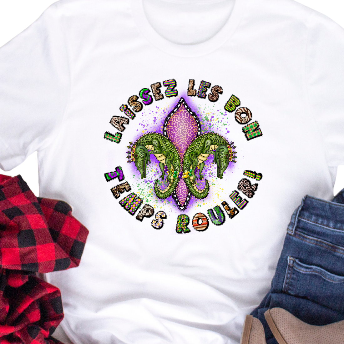 Laissez Les Bon Temps Rouler & Fleur-De-Lis - Unisex T-Shirt