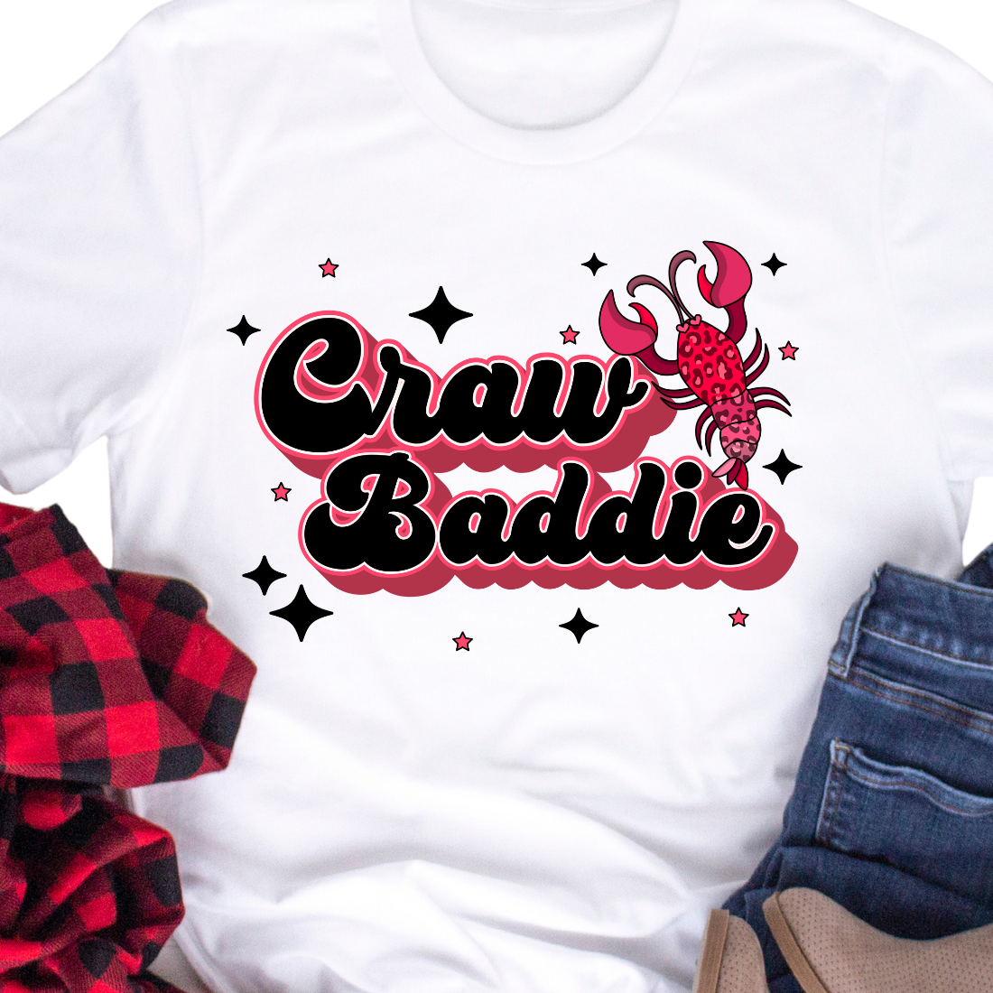 Craw Baddie Sparkles - Unisex T-Shirt