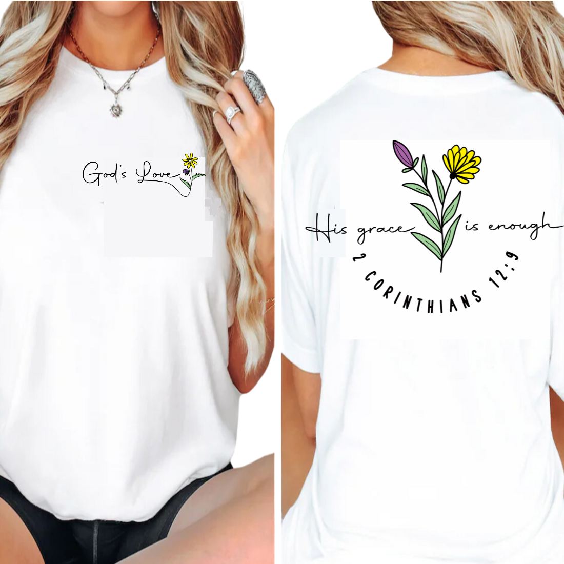 His Grace Is Enough - Back and Pocket - Unisex T-Shirt