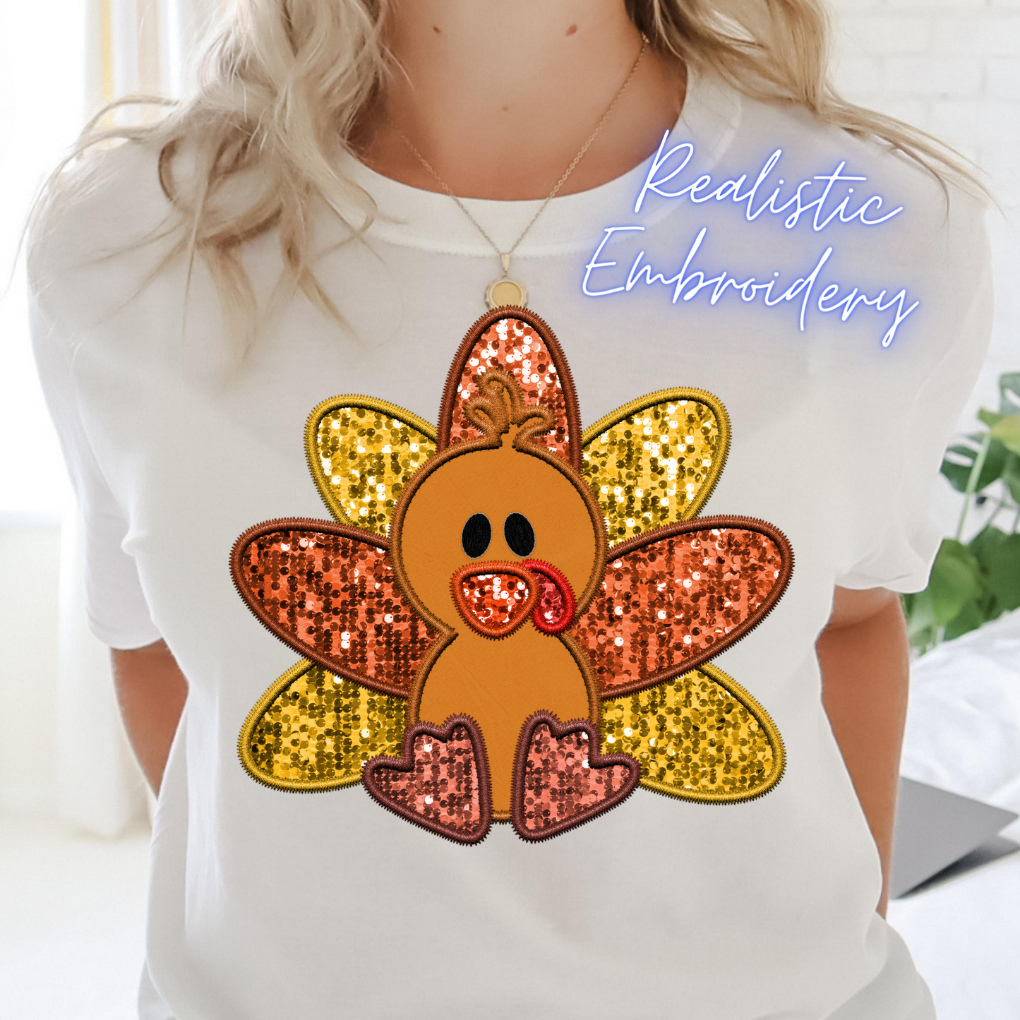 Embroidery Sequin Turkey - DTF Transfer