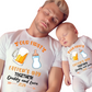 Our First Father's Day / Bottles & Custom Names / BOTH TRANSFERS - DTF Transfer