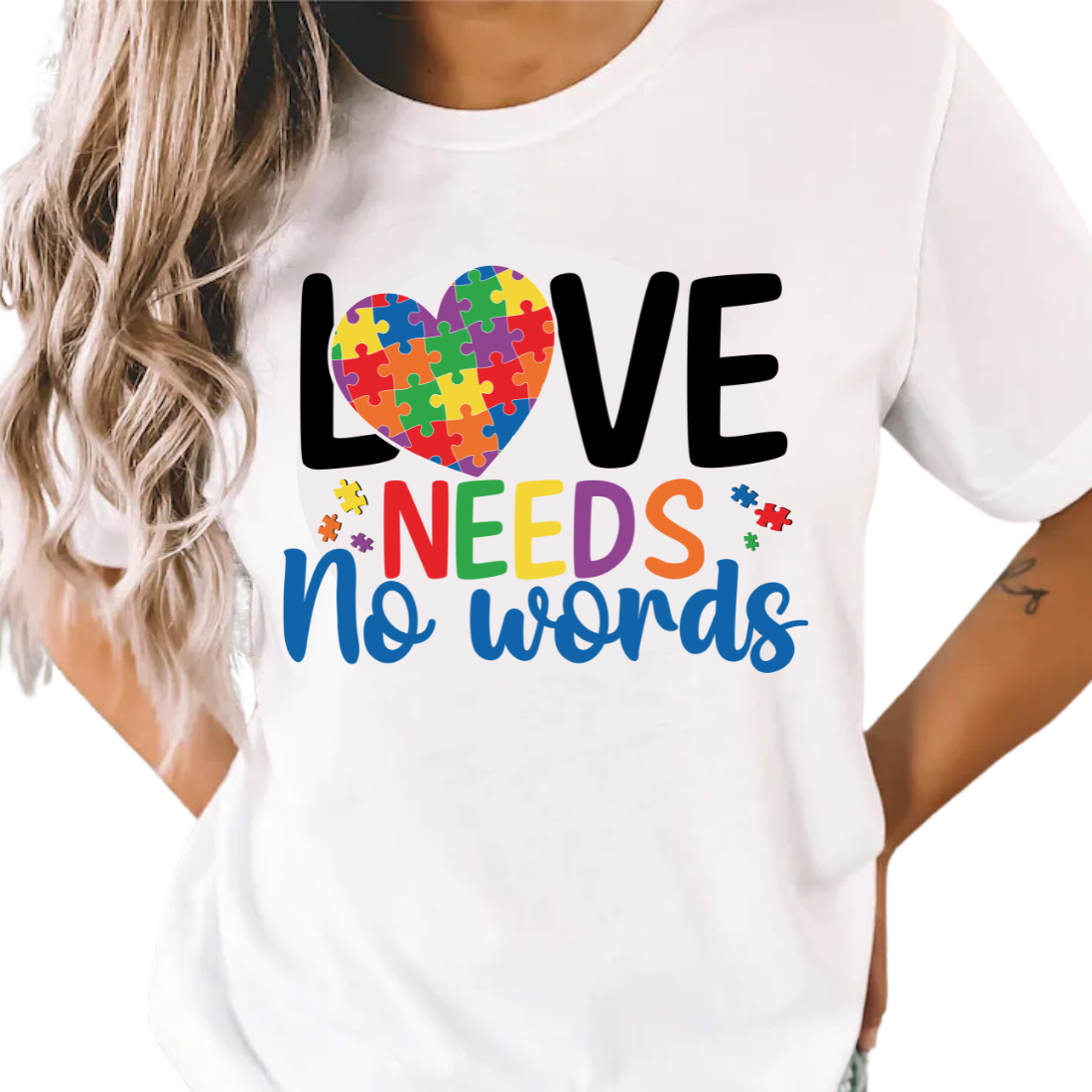 Love Needs No Words / Autism Awareness - Unisex T-Shirt