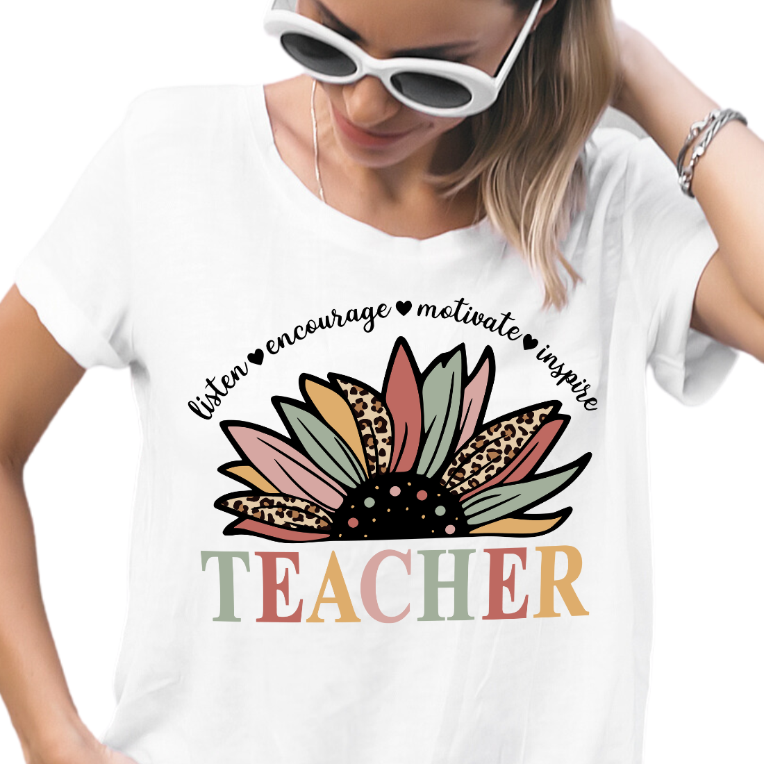 Listen, Encourage, Motivate, Inspire Teacher - DTF Transfer