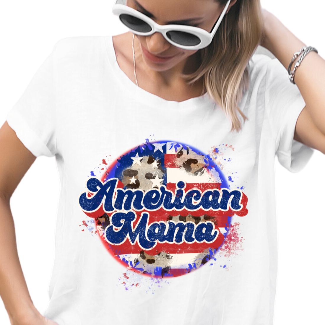 American Mama / American Flag - DTF Transfer