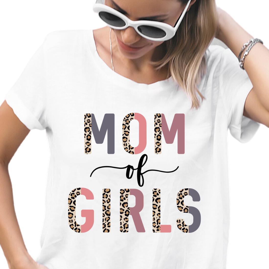 Mom Of Girls / Colorful Cheetah - Unisex T-Shirt