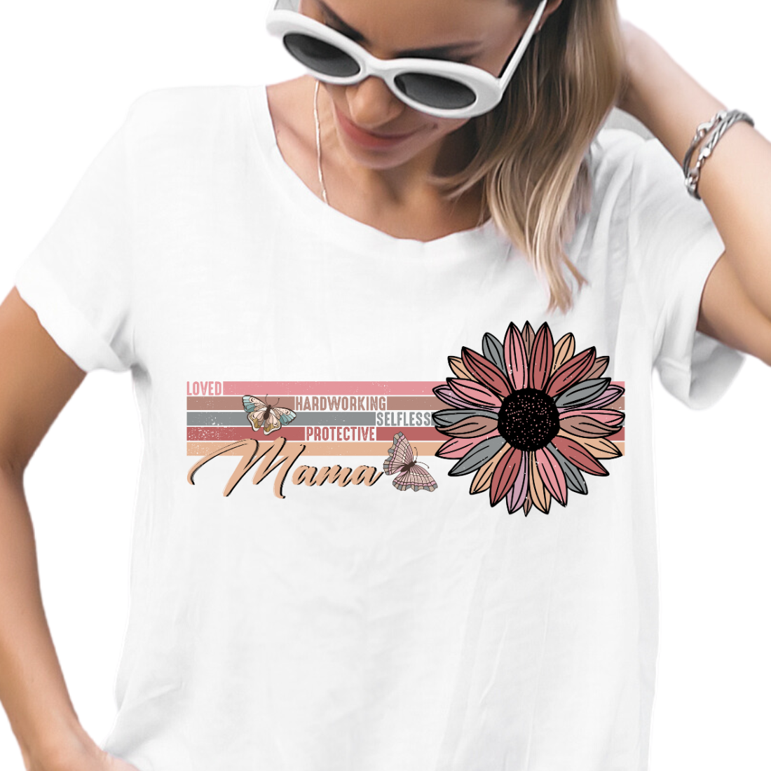 Loved, Hardworking, Selfless, Protective Mama - Unisex T-Shirt