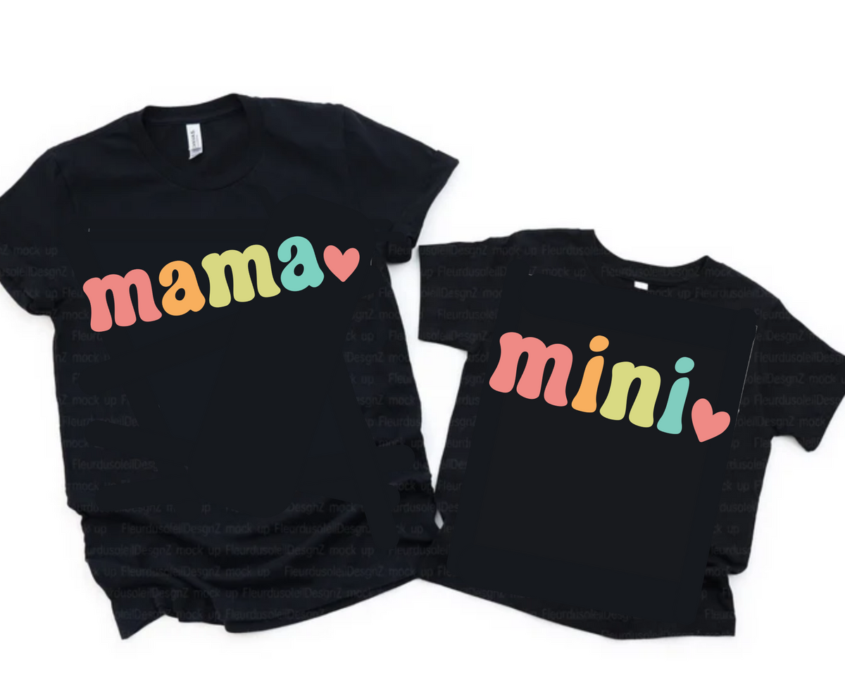 Multicolored Mama & Mini / TWO SHIRTS - Unisex T-Shirt Combo