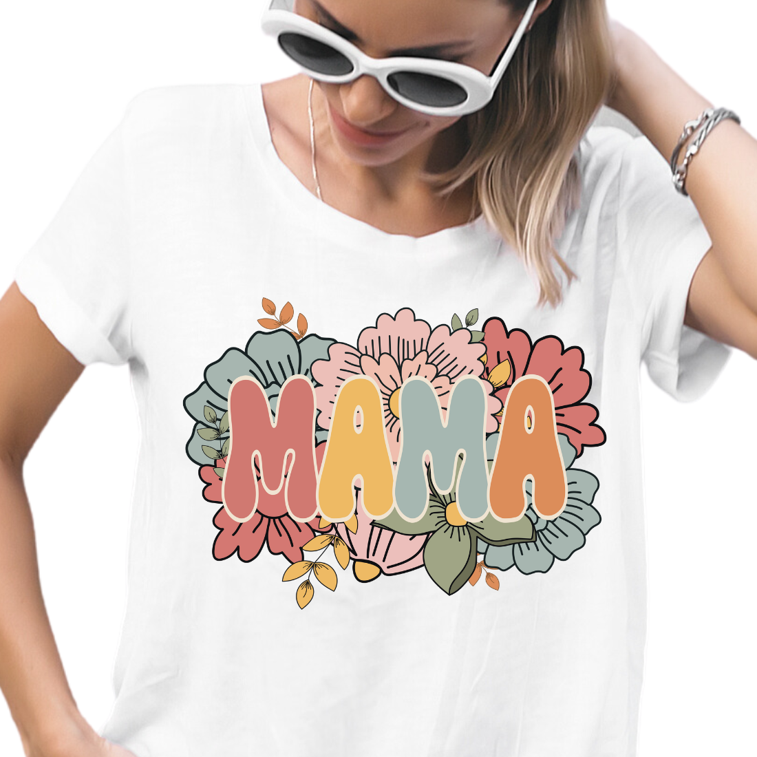 Mama / Colorful Flowers - Unisex T-Shirt