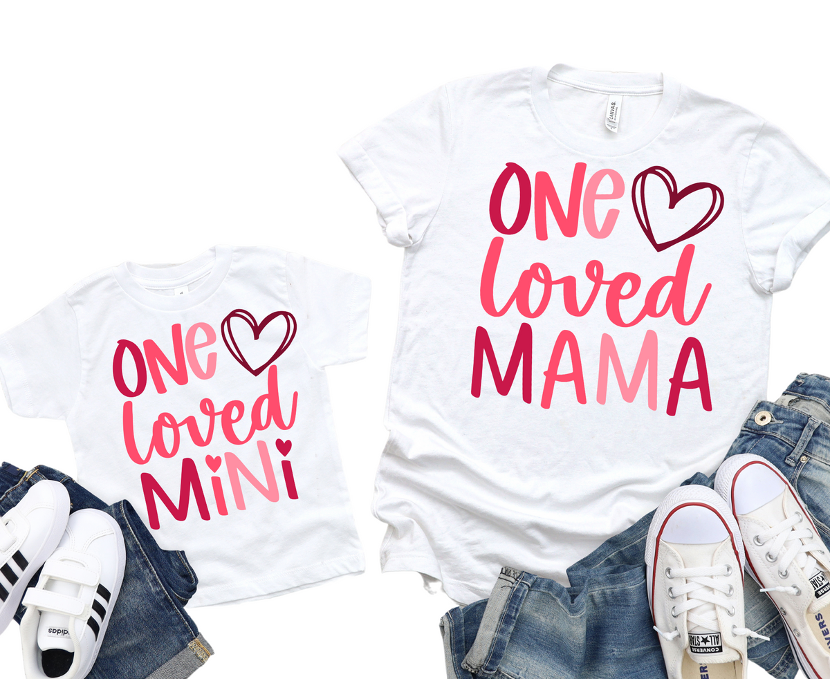 One Loved Mama & One Loved Mini / TWO SHIRTS - Unisex T-Shirt Combo