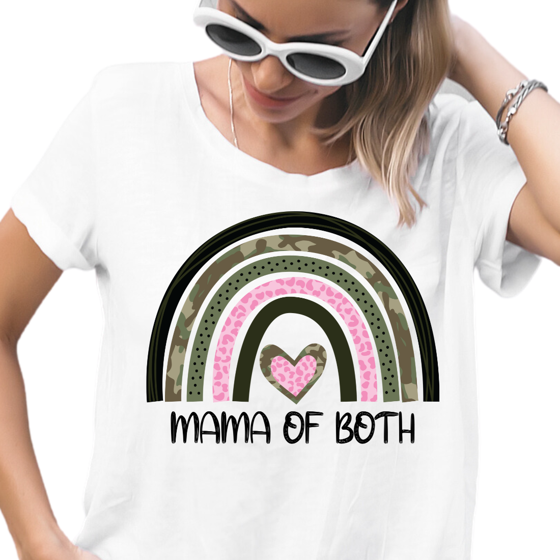 Mama Of Both / Camo Rainbow - Unisex T-Shirt