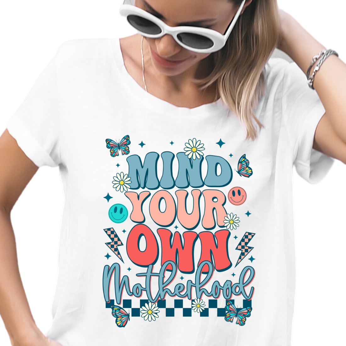 Mind Your Own Motherhood / Blue & Pink - Unisex T-Shirt