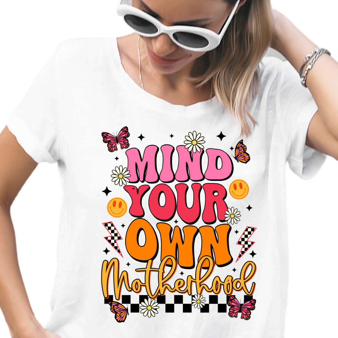 Mind Your Own Motherhood / Pink & Orange - Unisex T-Shirt