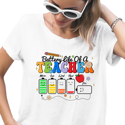 Battery Life Of A Teacher - Unisex T-Shirt