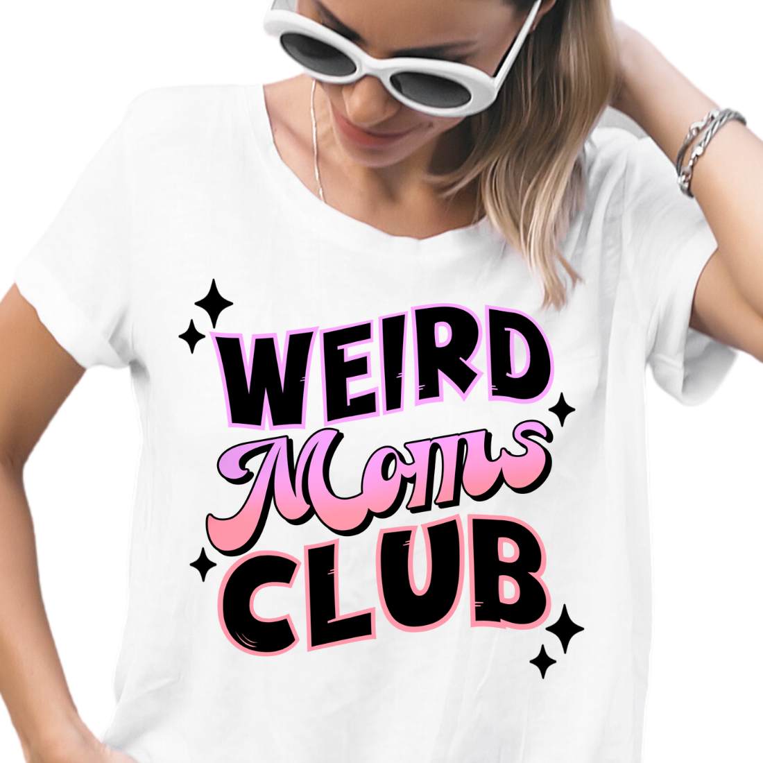 Weird Moms Club / Pink - Unisex T-Shirt