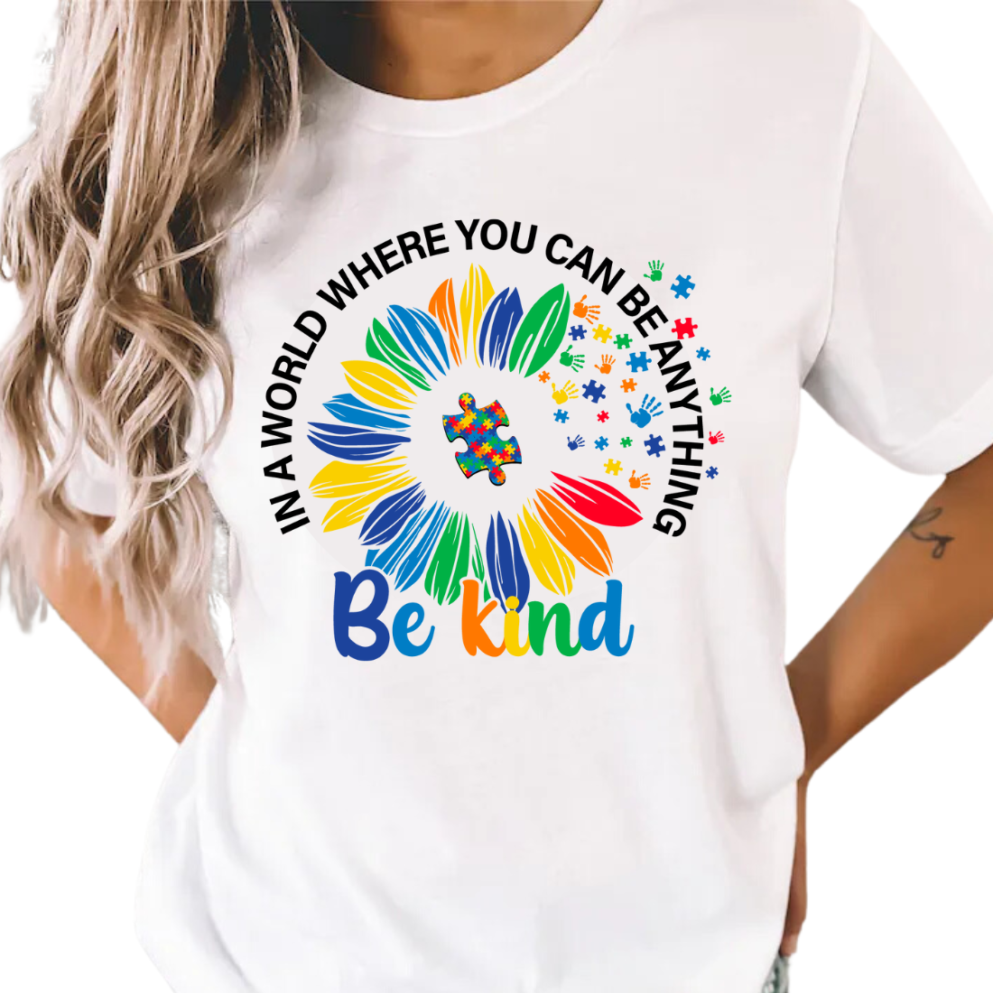 Be Kind Autism Sunflower - Unisex T-Shirt