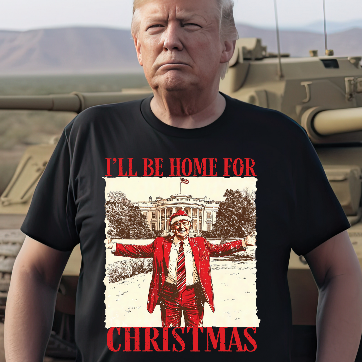 I'll Be Home For Christmas / Trump at Whitehouse - DTF Transfer