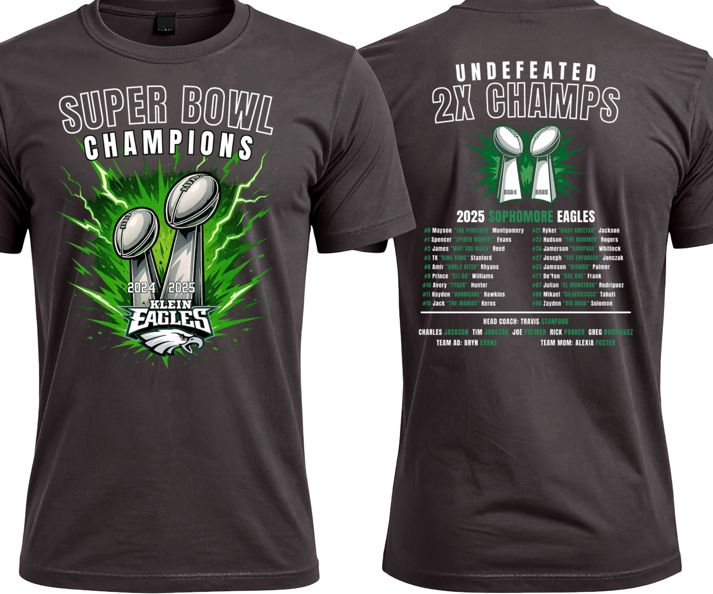 (SHIRTS) Sophomore Eagles Champions, *CHOOSE PICK UP AT THE TSHIRT QUEEN*