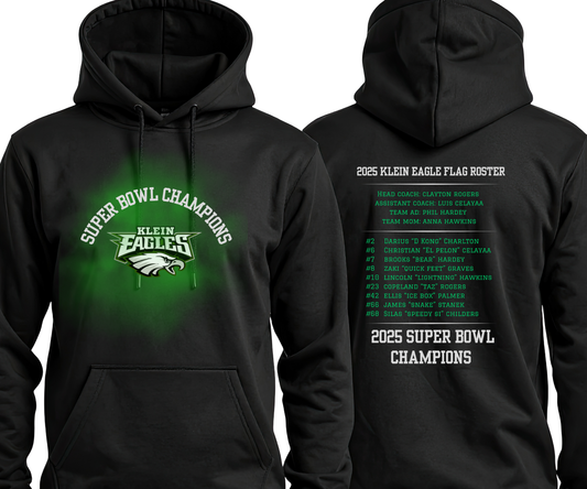 (HOODIES) FLAG Eagles Champions, *CHOOSE PICK UP AT THE TSHIRT QUEEN*