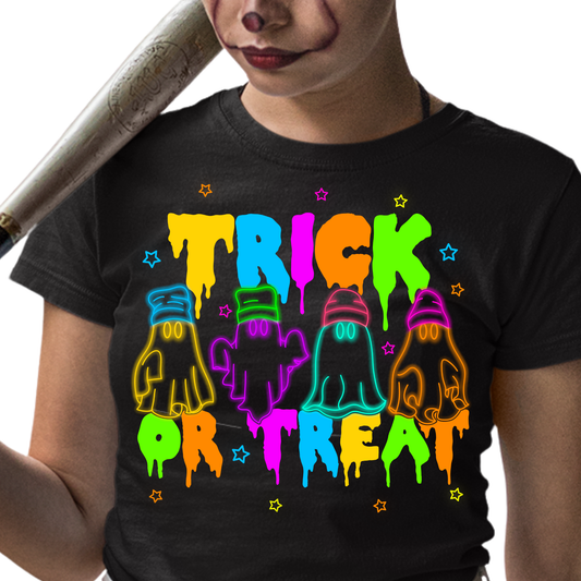 Trick or Treat / Neon Ghosts - Unisex T-Shirt