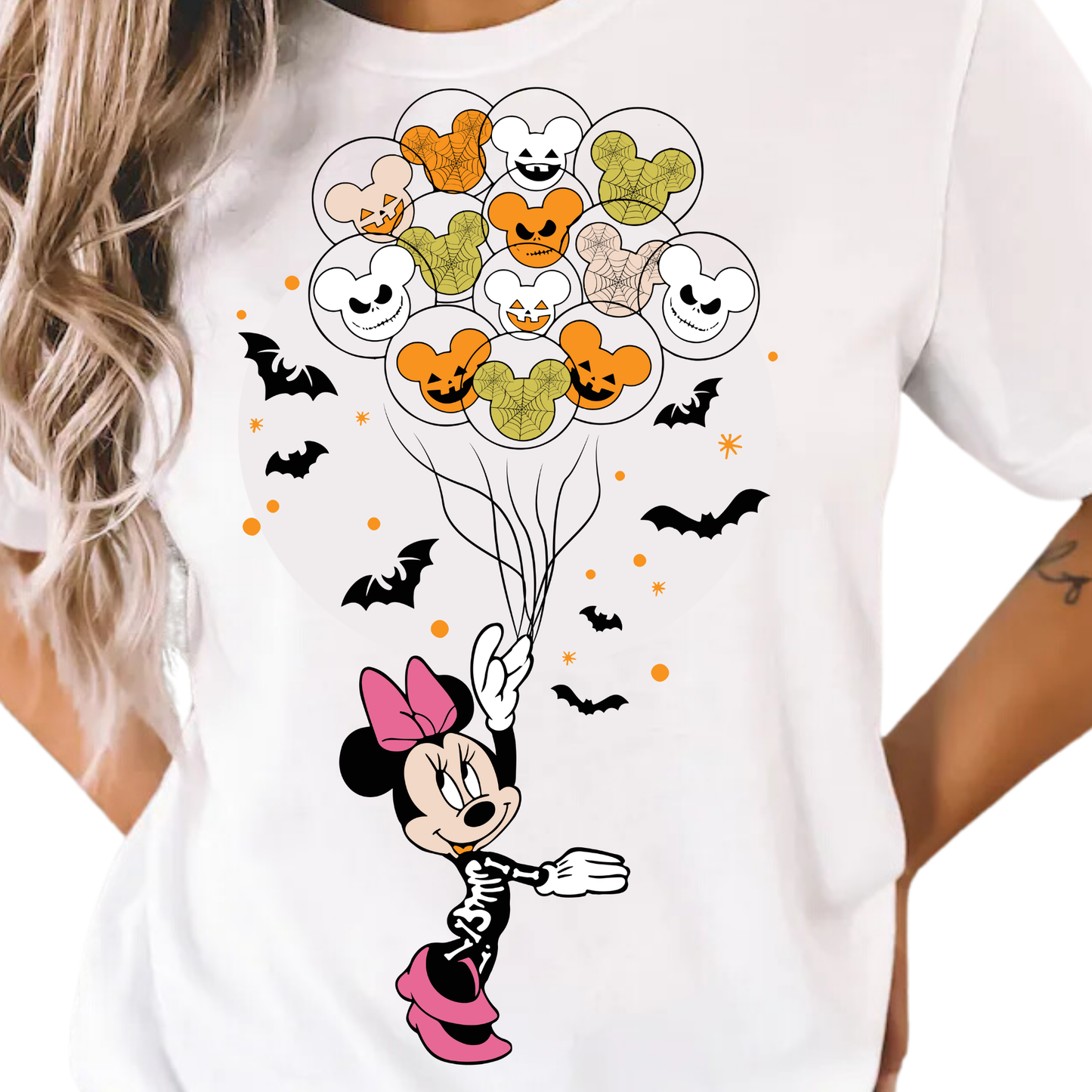 Girl Mouse Minnie / Halloween Balloons - Unisex T-Shirt