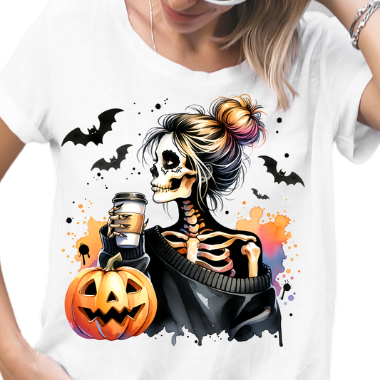 Spooky Coffee Girl - Unisex T-Shirt
