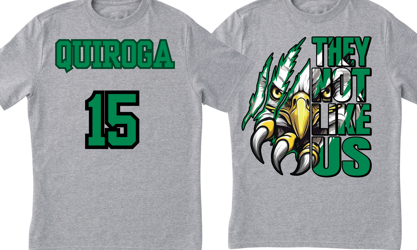 (Soft Cotton) FRESHMAN Eagles, They Not Like Us *ENTER NAME & NUMBER IN NOTES SECTION AT CHECKOUT*