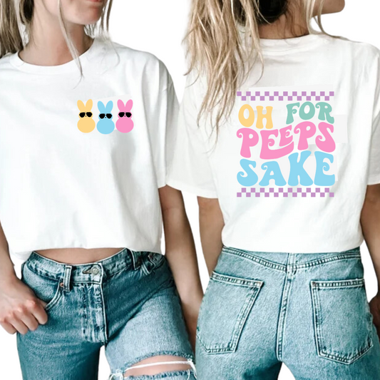 Oh, For Peeps Sake - Back and Pocket - Unisex T-Shirt