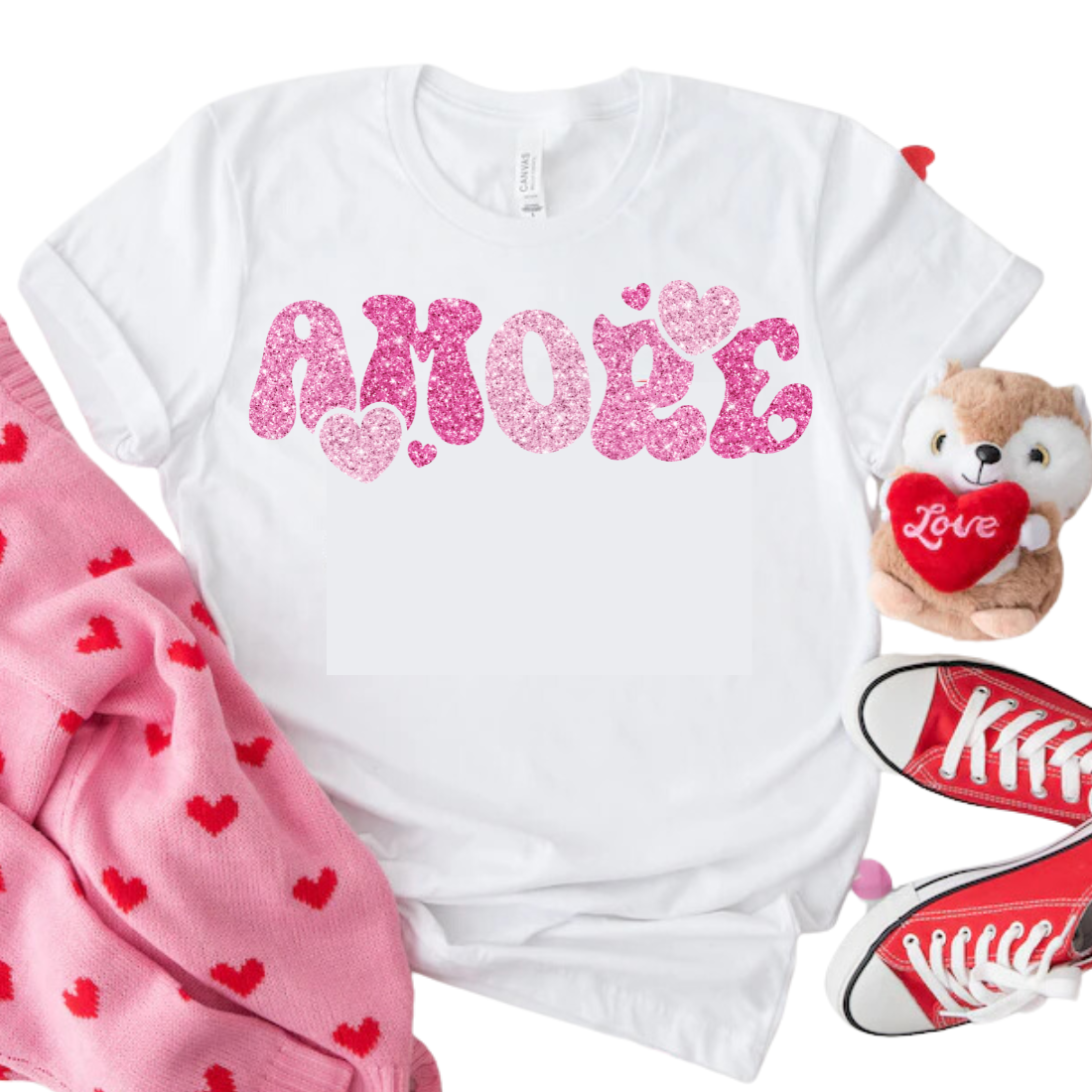 *Faux Glitter* Amore - Unisex T-Shirt