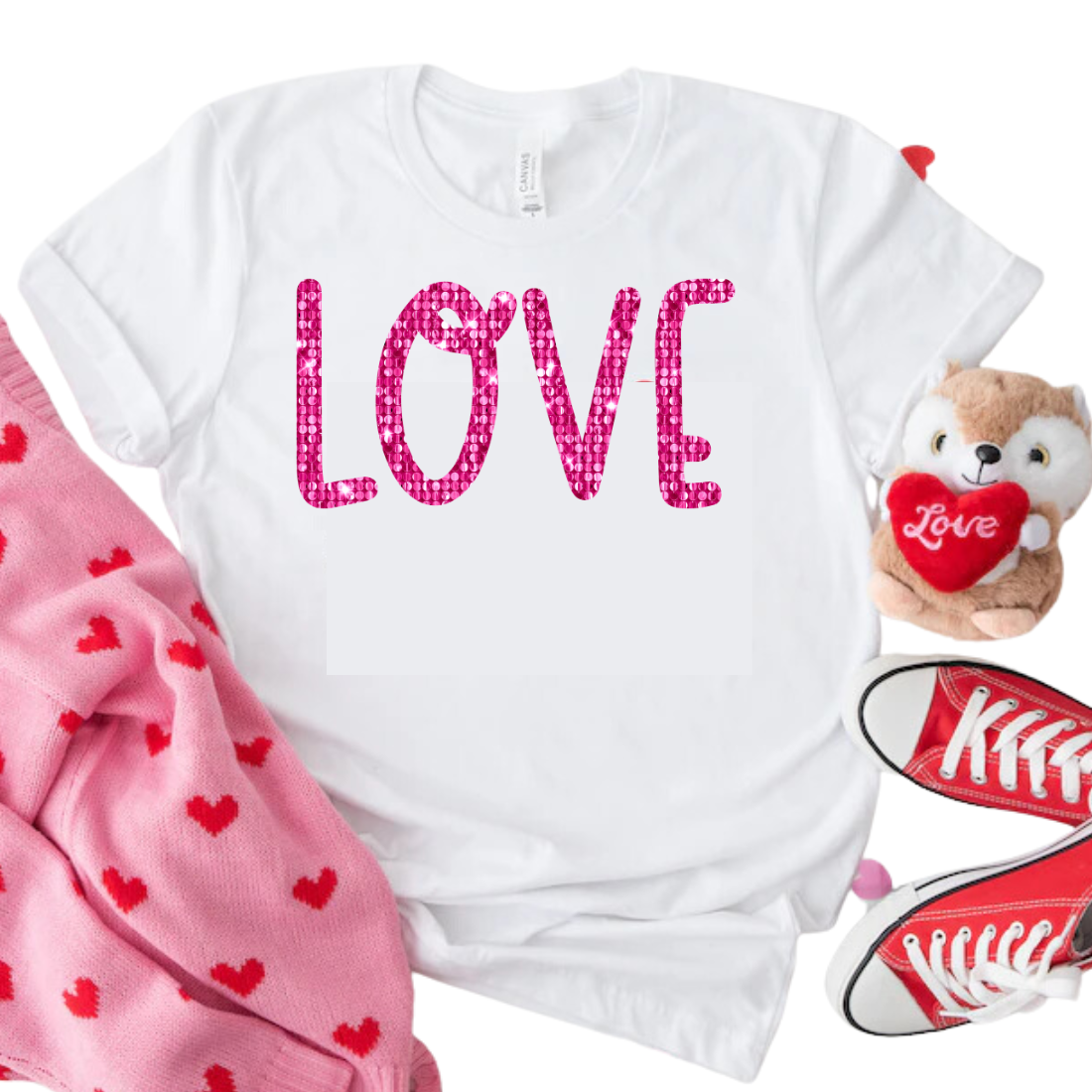 *Faux Sequin* Love - Unisex T-Shirt