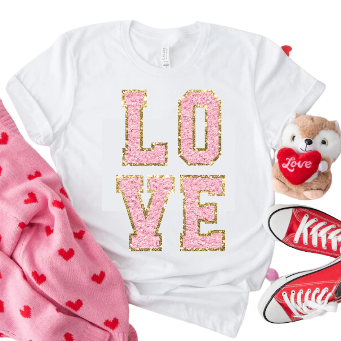 *Chenille Letters* Love - Unisex T-Shirt