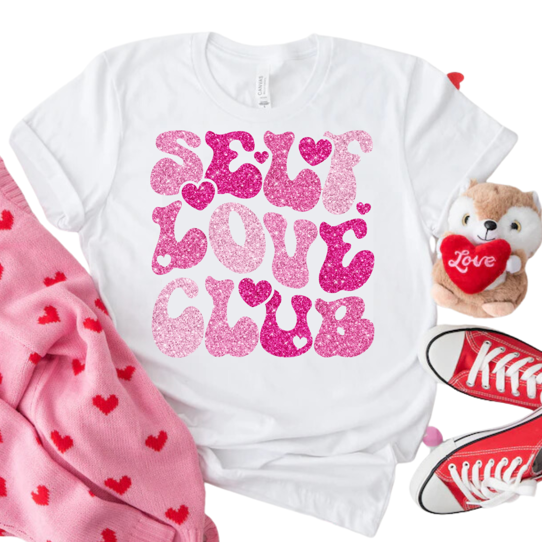 *Faux Glitter* Self Love Club - Unisex T-Shirt