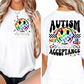 Autism Acceptance / Checkered Smiley - DTF Transfer