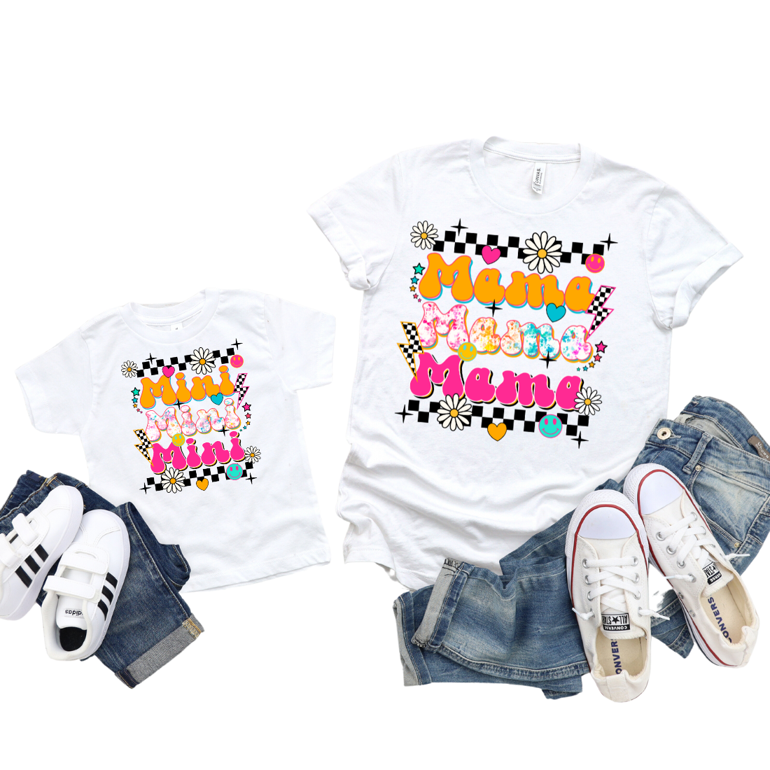 Mama & Mini / Spring Flowers / TWO SHIRTS - Unisex T-Shirt Combo