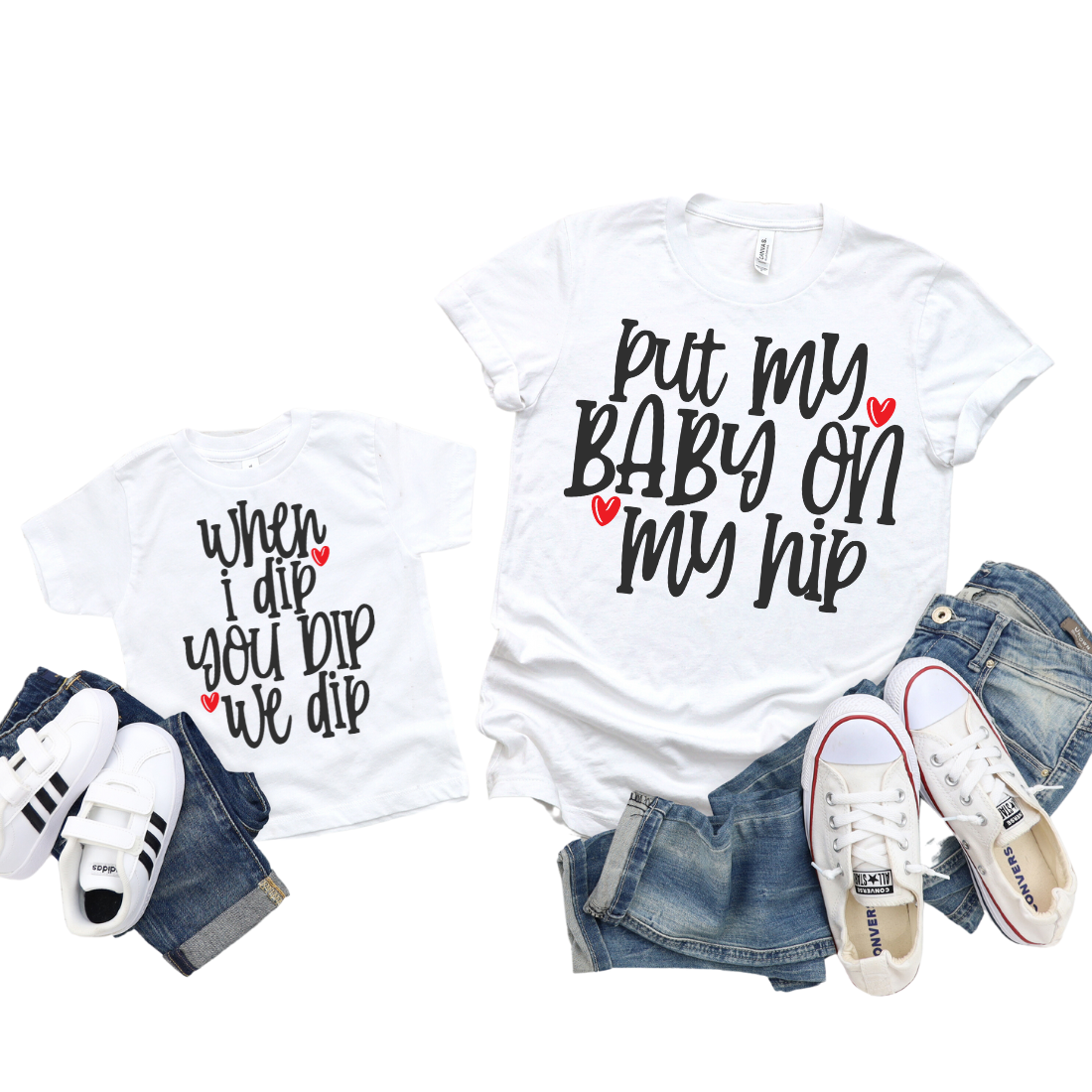 Mama & Mini / Put My Baby On My Hip / TWO SHIRTS - Unisex T-Shirt Combo