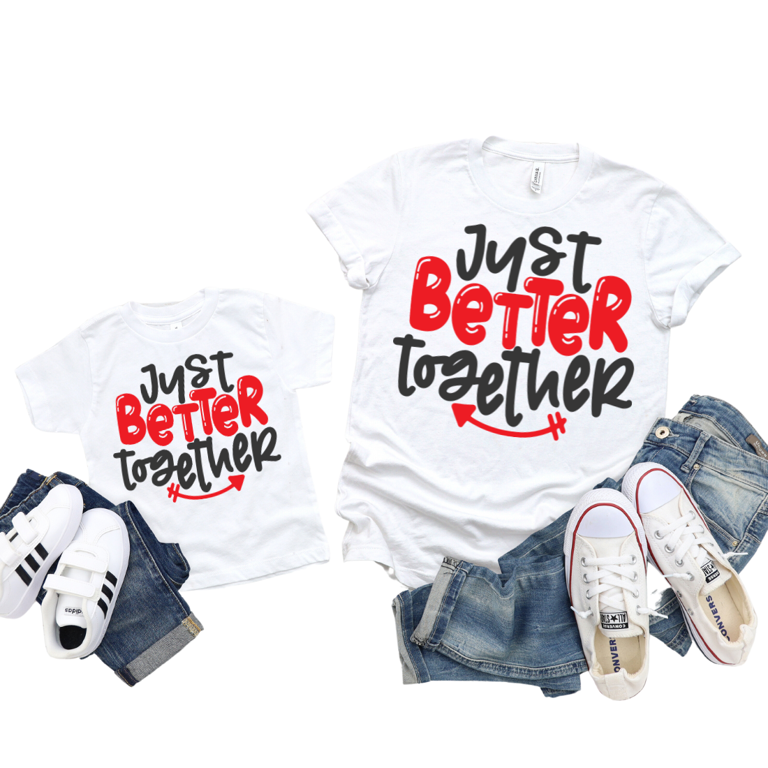 Just Better Together / Custom Colors / TWO shirts  - Unisex T-Shirt Combo