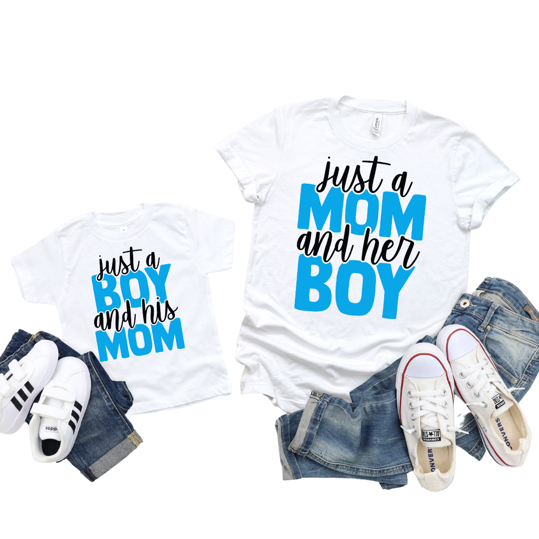 Mama & Mini / Just A Mom And Her Boy / TWO SHIRTS - Unisex T-Shirt Combo