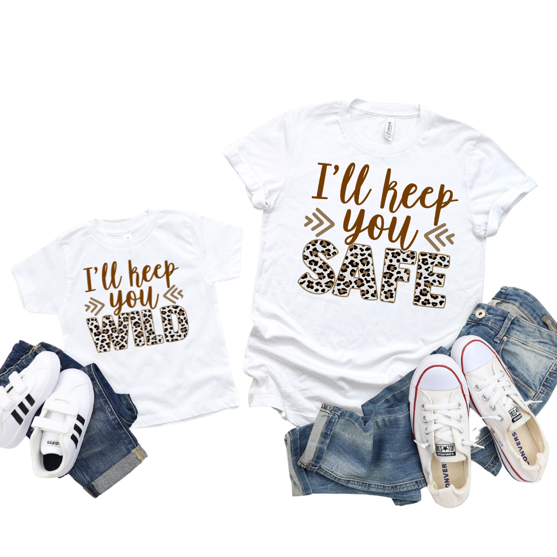 Mama & Mini / I'll Keep You Safe / TWO SHIRTS - Unisex T-Shirt Combo