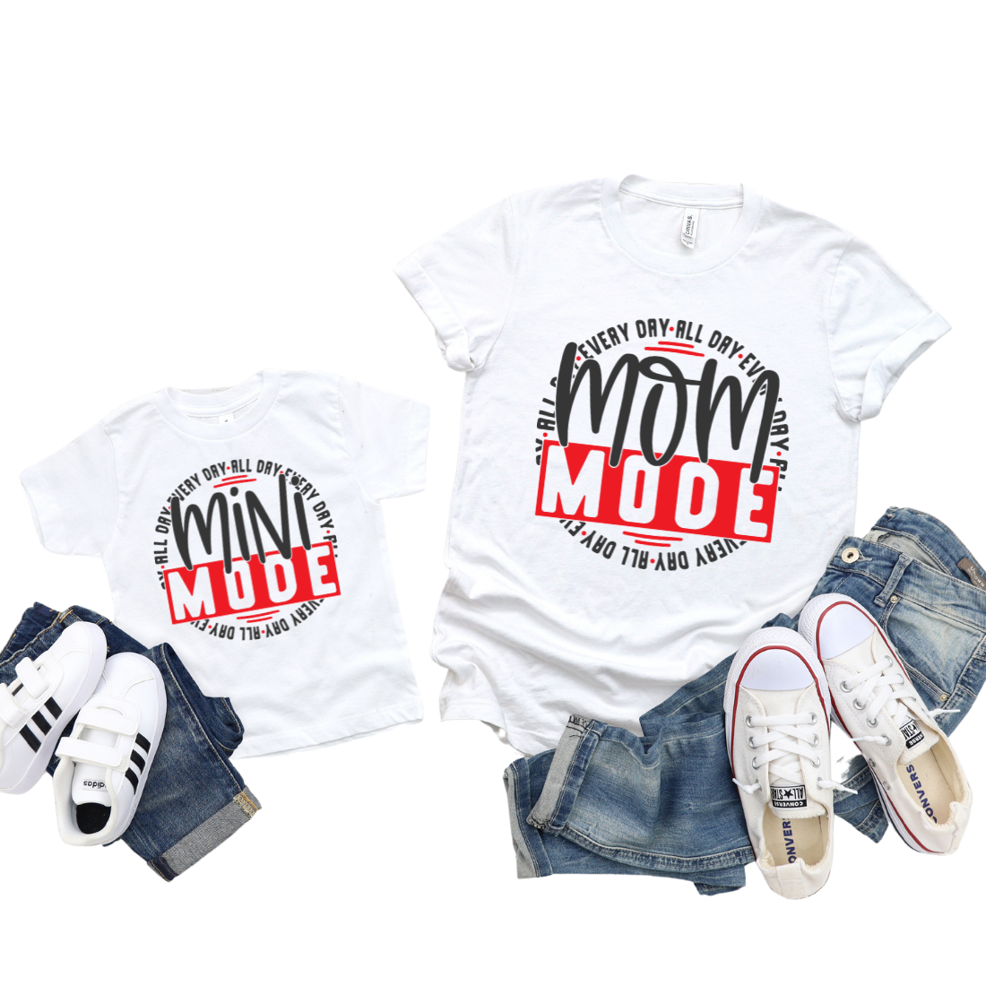 Mama & Mini / Mom Mode / TWO SHIRTS - Unisex T-Shirt Combo