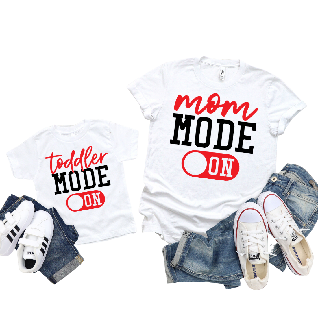 Mama & Mini / Mom Mode On / TWO SHIRTS - Unisex T-Shirt Combo